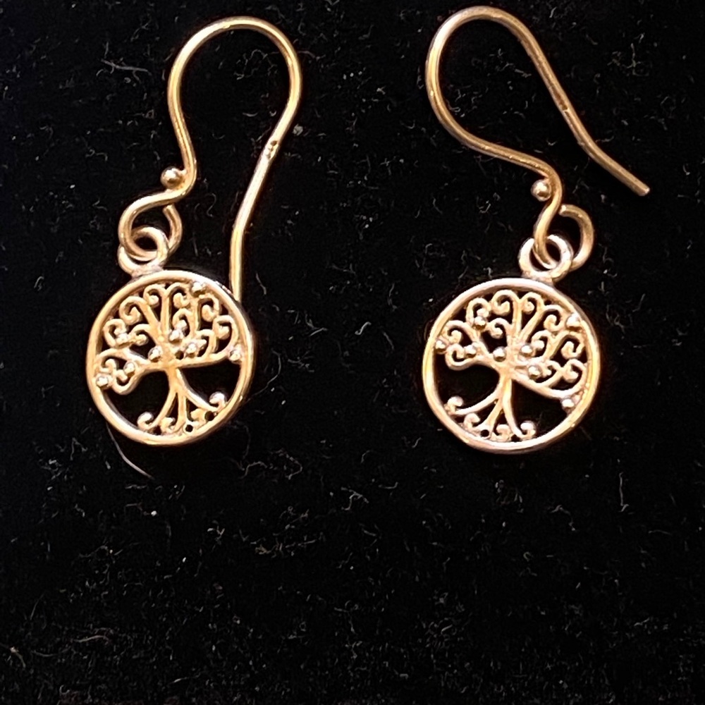 Tree of life sterling silver earrings